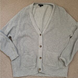 Gray Button-Up Cardigan